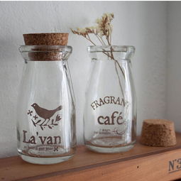 复古玻璃牛奶瓶 融合怀旧美学与现代生活的新选择